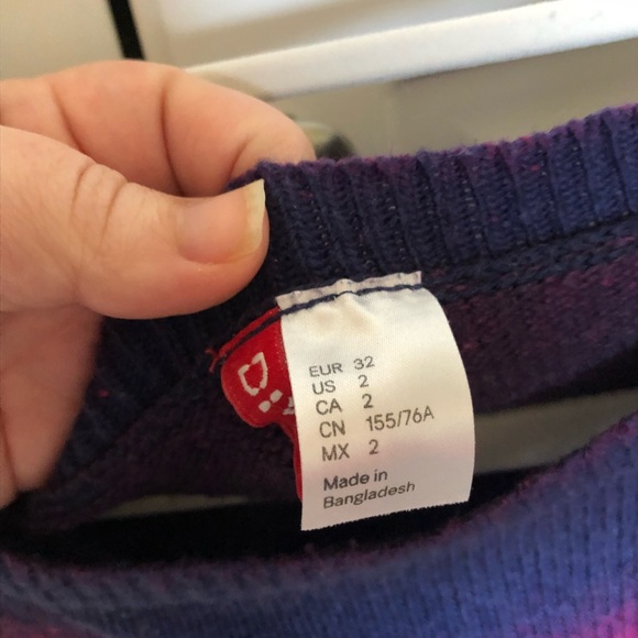 H&M ombré oversized boxy sweater tunic - Picture 3 of 4